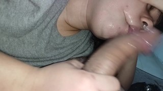 best handjob inside my throat, I destroyed it with daddy’s dick in the handjob🍌🤤😋🫦🤭🍌🕳👅💦😵‍