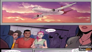 Candy the Webcam Model Part 2 – Mile High Club || live broadcast 3some fuck in Plane bathroom