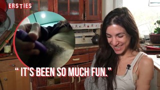 Ersties – Magena Plays With Her Hairy Pussy Inside an Elevator