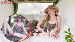 Ersties – Zoe Gets Off on a Park Bench