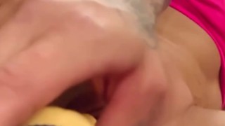 I want my milky pussy to cum – I fuck myself with a carrot dildo