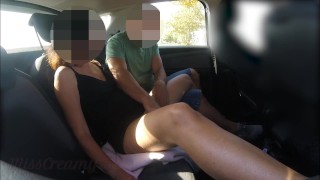 My student masturbated his teacher wet pussy inside car on our way home from college – MissCreamy