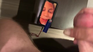 Online joi while traveling and she want to see my big cock